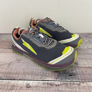 Altra Lone Peak 2.0 Women's Size 8 Trail Running Sneaker Gray Lime Purple Hiking